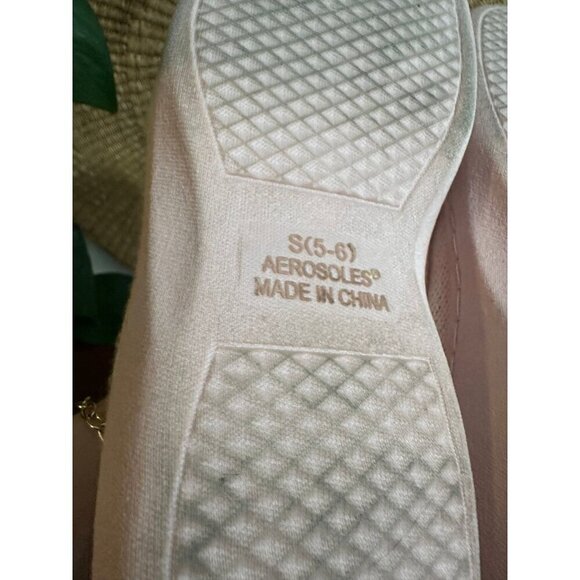 Aerosoles Pink Knit Slippers with Bow – Size Small (5-6) - Picture 7 of 12